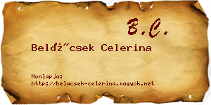 Belácsek Celerina névjegykártya